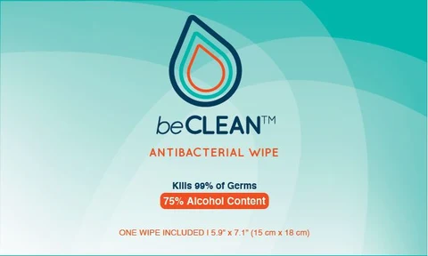 beCLEAN SANITIZING WIPE75 PERCENT ALCOHOL 포장