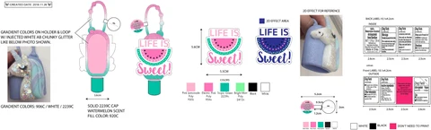 Justice Watermelon Scented Anti bacterial Hand Sanitizer 포장