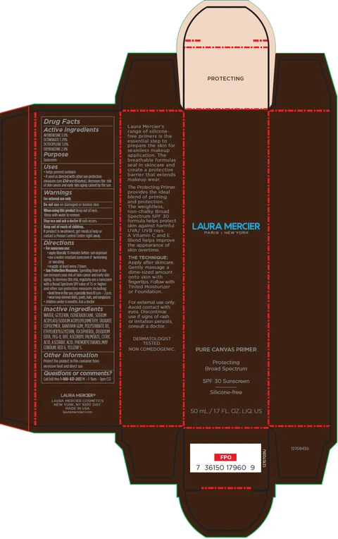Laura Mercier Pure Canvas Primer Protecting Broad Spectrum SPF 30 Sunscreen packaging