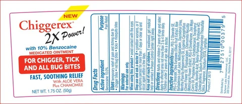 Chiggerex 2X Medicated packaging
