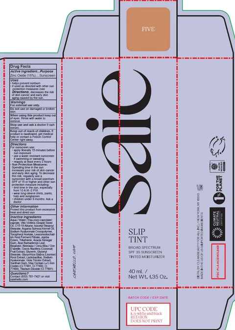 Slip Tint Broad Spectrum SPF 35 Sunscreen Tinted Moisturizer Shade Five 포장