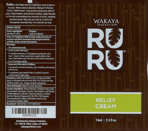 Wakaya RuRu Topical Analgesic packaging