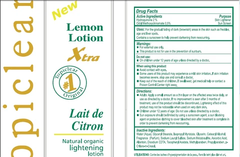 Topiclear Xtra lemon beauty 포장