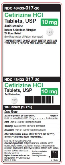 Cetirizine Hydrochloride 포장