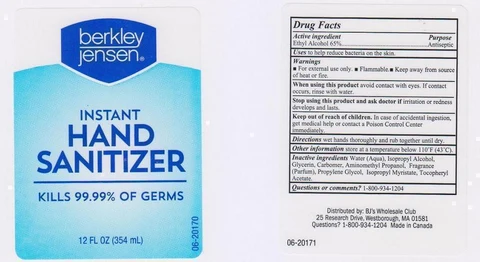 BERKLEY JENSENINSTANT SANITIZER 포장