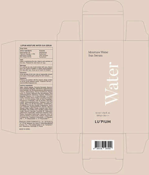 LUPIUM MOISTURE WATER SUN SERUM packaging