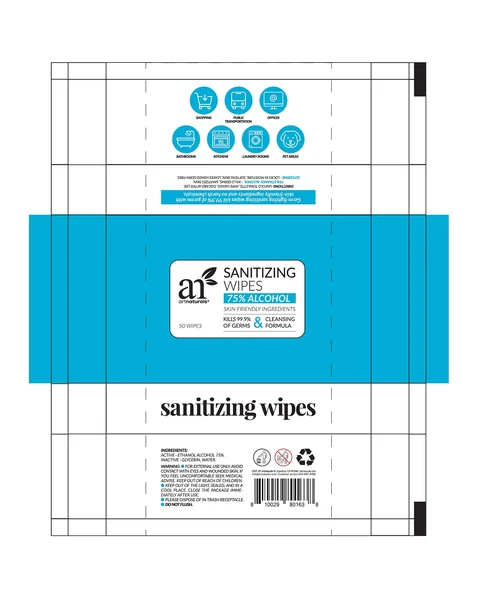 Sanitizing Wipes 포장
