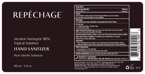 Alcohol Antiseptic 80% Topical Solution Hand Sanitizer Non-Sterile Solution packaging