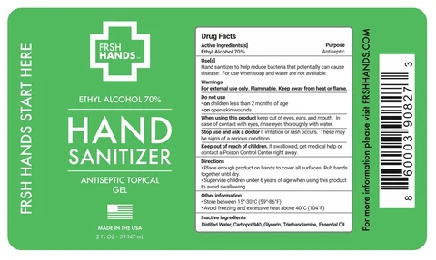 Hand Sanitizer packaging