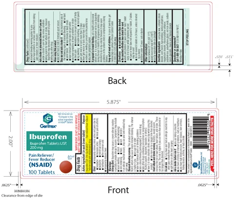 100 tablets label