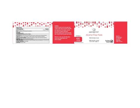 Caring Mill Alcohol Prep Pads 포장