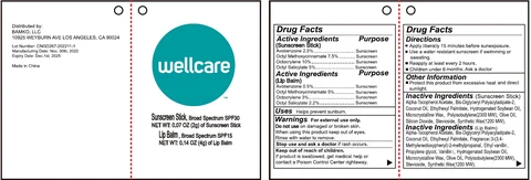 Wellcare Sunstick Sunscreen Stick / Wellcare Sunstick Lip Balm packaging