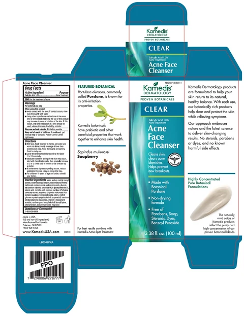 Clear Acne Face Cleanser packaging