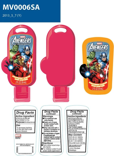 Berry Scented Hand SanitizerAvengers 포장