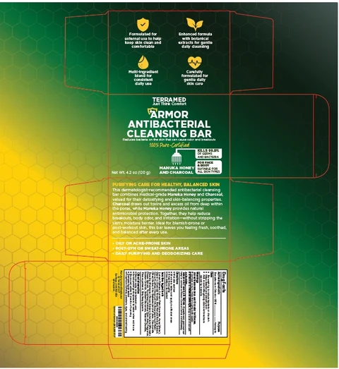 Terramed Just Think Comfort Armor Antibacterial Cleansing Bar packaging