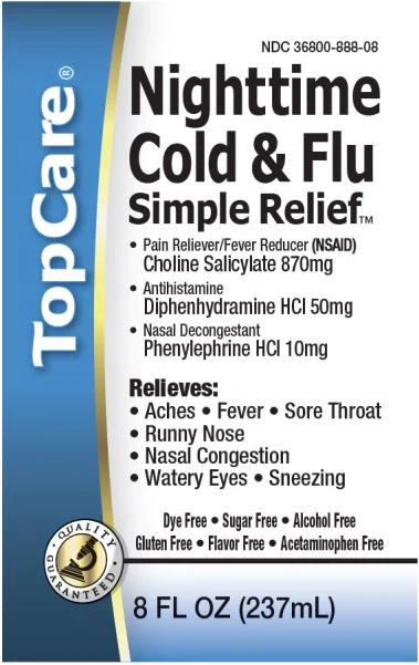 TopCare Nighttime Cold and Flu Simple Relief packaging