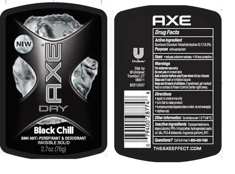 Axe Dry Black Chill Antiperspirant Deodorant 포장