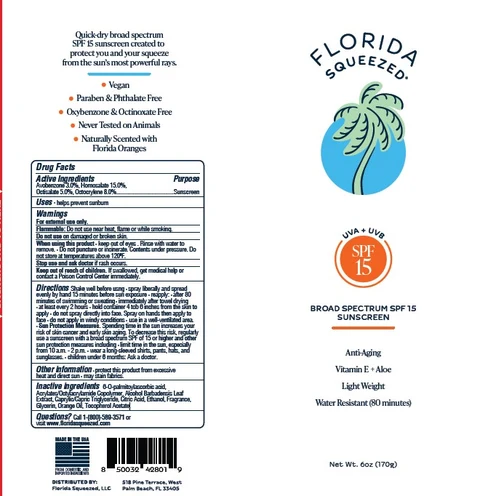 Broad Spectrum SPF 15 sunscreen packaging