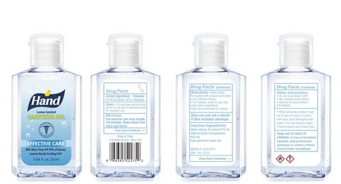 Hand Sanitizer packaging