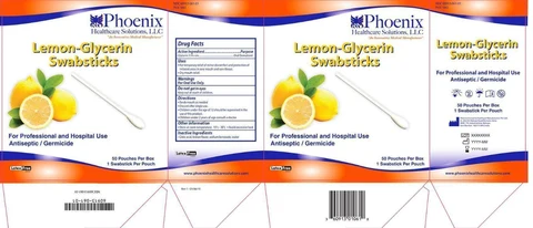 Lemon GlycerineSwabsticks packaging