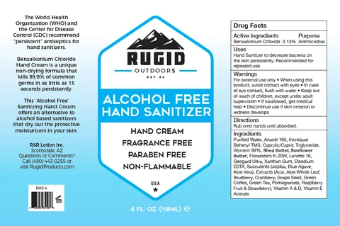 Rugid Outdoors Hand Sanitizer Benzalkonium Chloride 포장