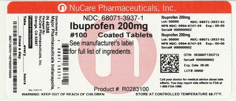 ibuprofen packaging