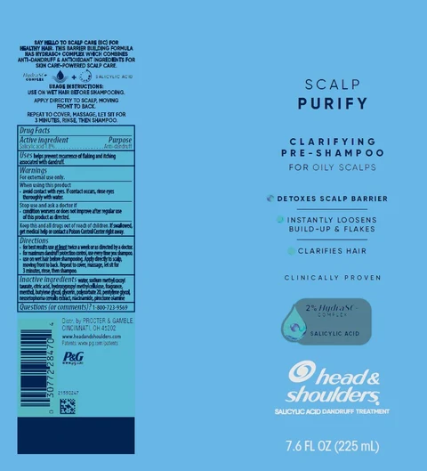 Head and Shoulders Scalp Purify Clarifying Pre-Shampoo packaging