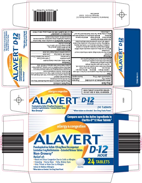 Alavert Allergy and Congestion D-12 hour 포장