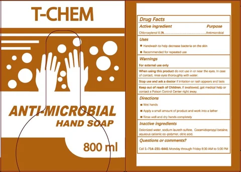 T-CHEM ANTI-MICROBIAL HAND 포장