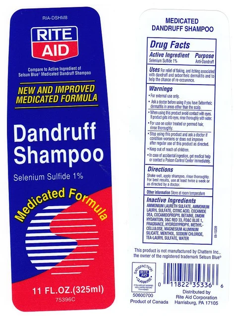 Rite AidMEDICATED DANDRUFF packaging