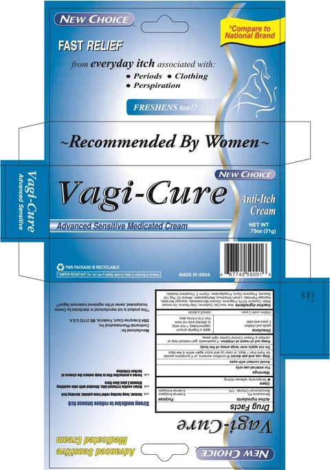 Vagi-Cure Advanced Sensitive Medicated 포장