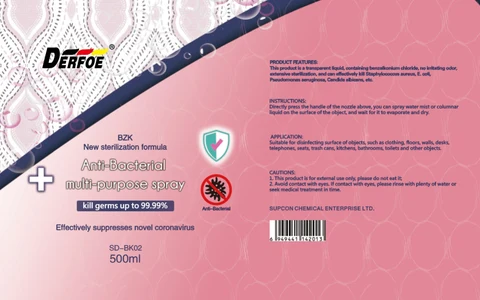 BZK NEW STERILIZATION FORMULA AITI-BACTERIAL MULTI-PURPOSESPRAY 포장