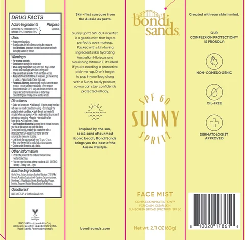Bondi Sands SPF 60 Sunny Spritz Face Mist 포장
