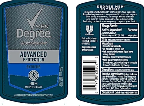 DegreeMen MotionSense Extreme 48H Antiperspirant 포장