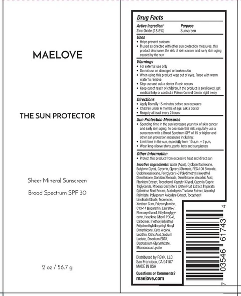 Sheer Mineral Sunscreen Broad Spectrum SPF 30 포장