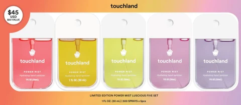 Touchland Limited Edition Power Mist Luscious Five Set 포장