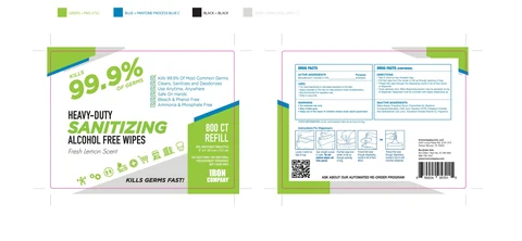 SANITIZING ALCOHOL FREE WIPES 포장