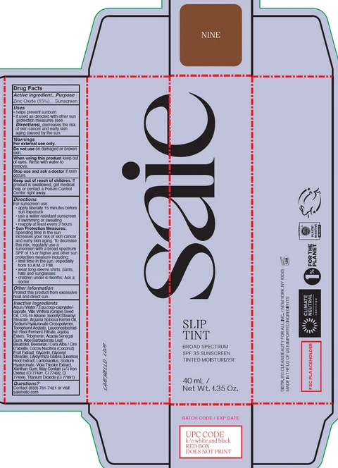 Slip Tint Broad Spectrum SPF 35 Sunscreen Tinted Moisturizer Shade Nine 포장
