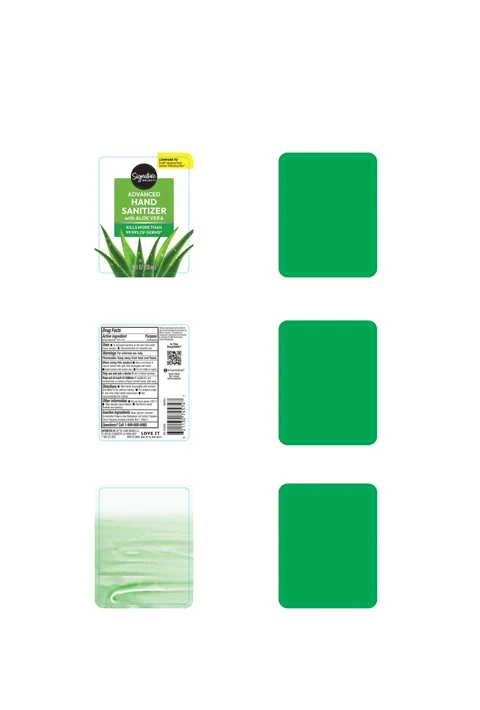 Signature Select Advanced Hand Sanitizer with Aloe Vera 포장