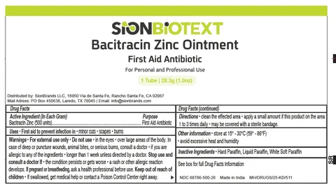 Sion Biotext Bacitracin Zinc 포장