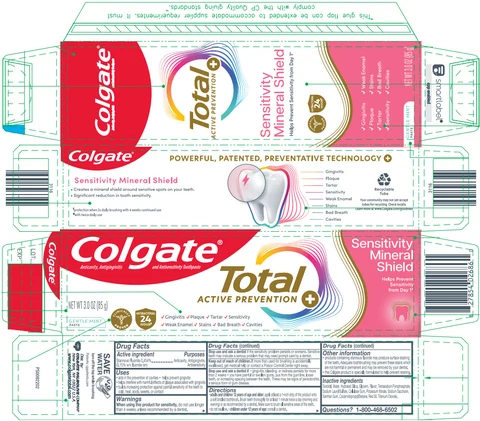 Colgate Total Sensitivity Mineral Shield 포장
