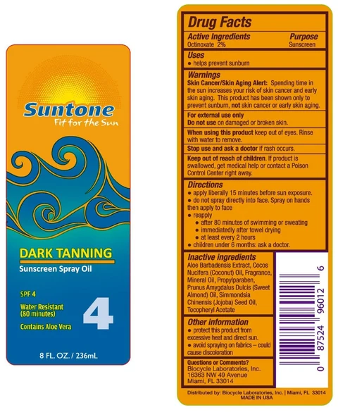 SuntoneBROAD SPECTRUM SPF 4 포장