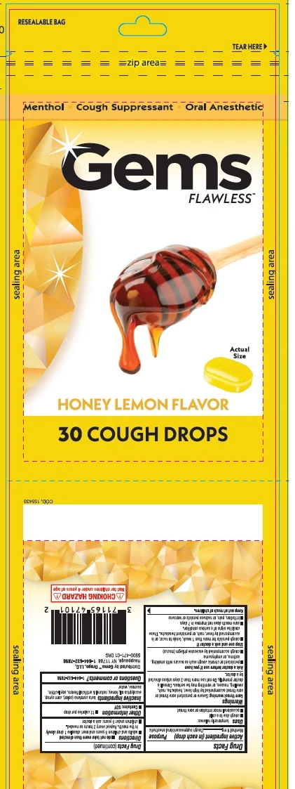 Cough Drops Gems Flawless Honey Lemon Flavor 30ct 포장