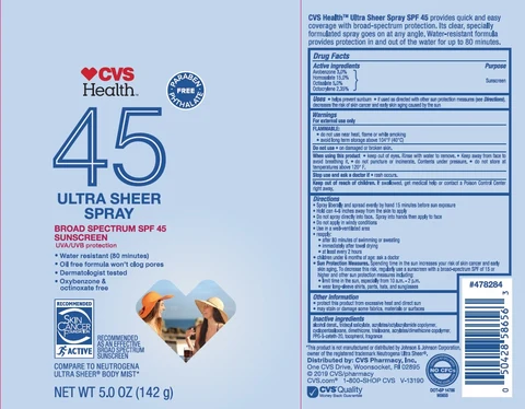 CVS Health 45 Ultra Sheer packaging