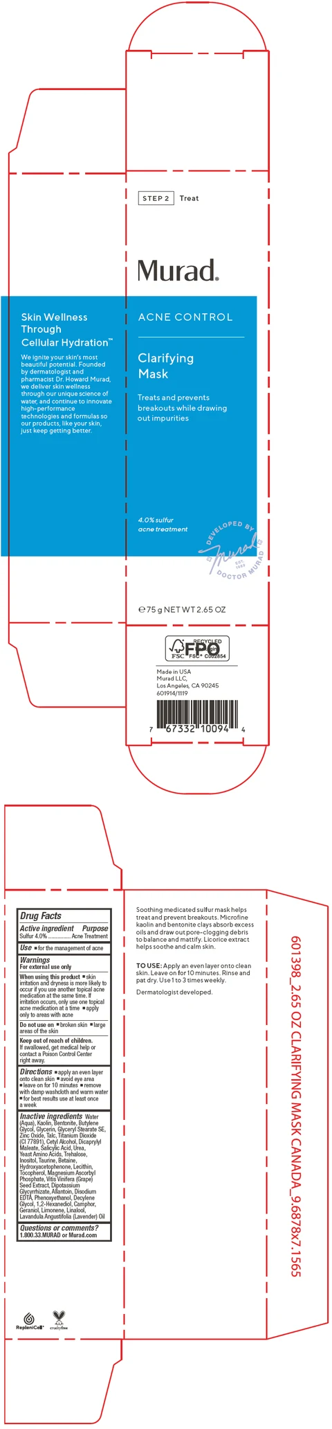 Acne Control Clarifying Mask packaging