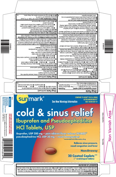 Ibuprofen and Pseudoephedrine Hydrochloride 포장