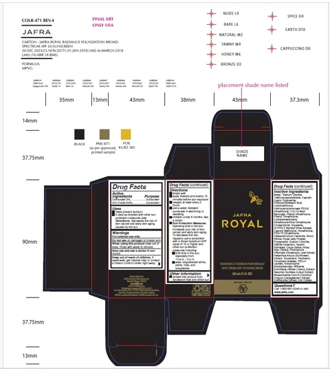 Royal Jelly Radiance Foundation Broad Spectrum SPF 20 Earth packaging