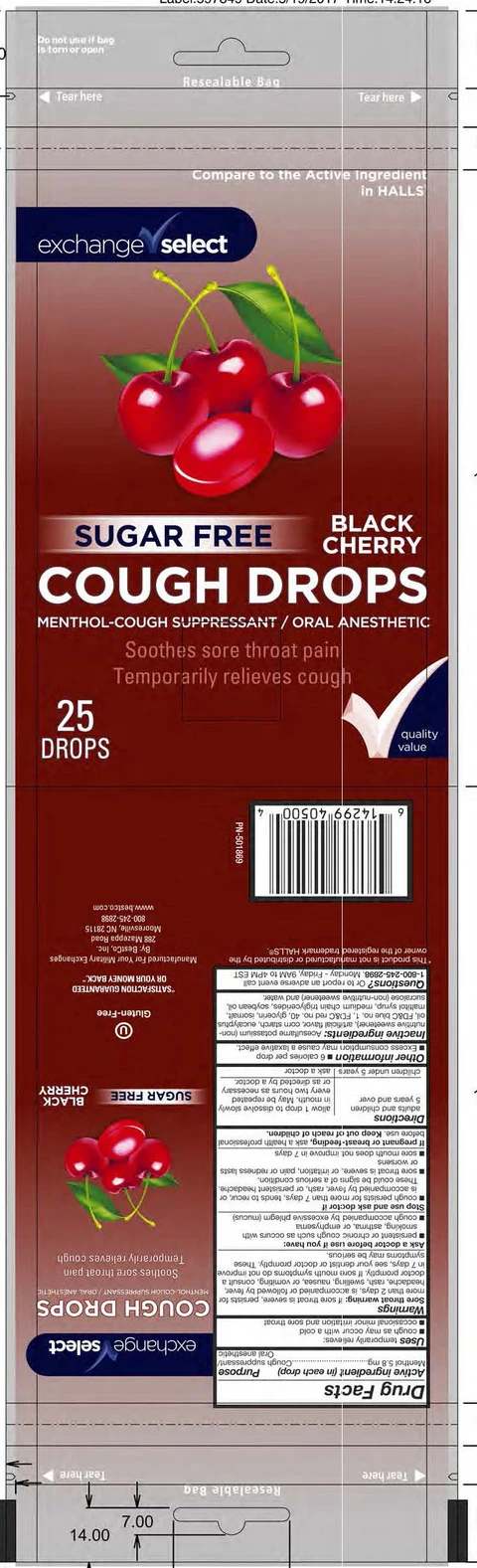 Sugar Free Cherry Cough Drops 포장