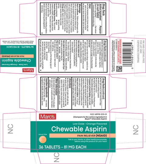 Chewable Aspirin packaging