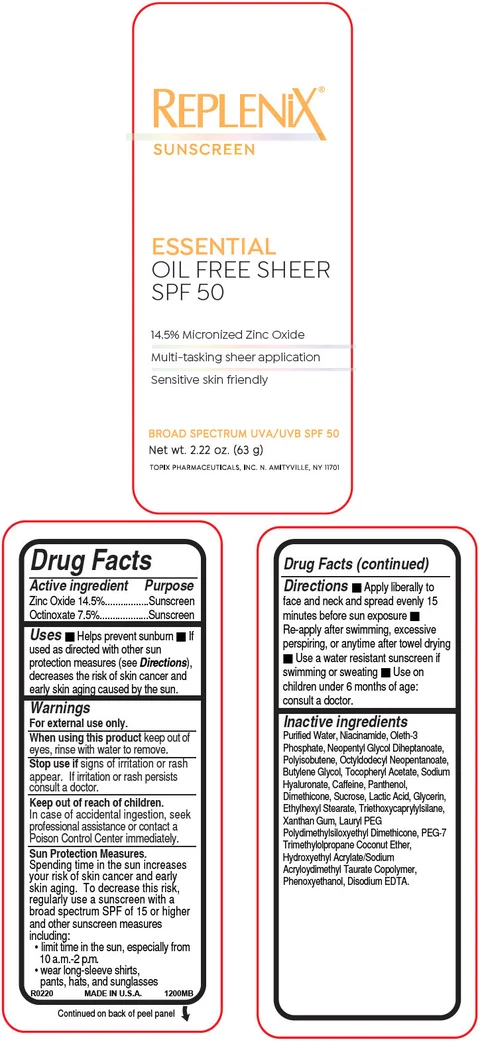 Replenix Sunscreen SPF 50 포장